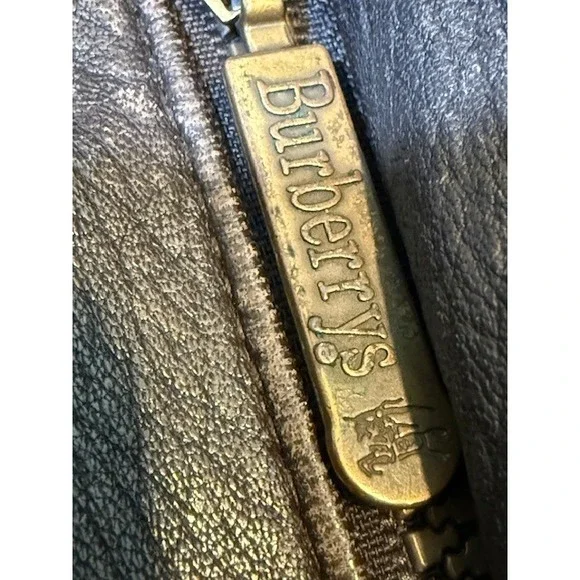 Vtg Burberrys Lamb Nappa Leather Field Jacket EU 56 Removable Nova Check Liner - Picture 3 of 16